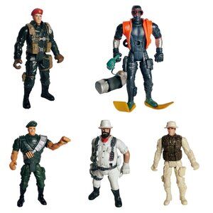VTG Chap Mei Military Action Figures Bundle Set Of 5 Articulated Unique Collect